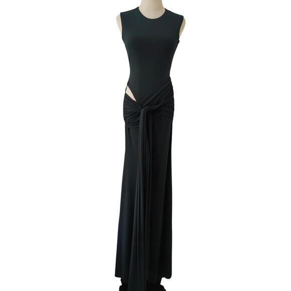 Alex Perry Sleeveless Cut Out Wrap Gown in Crepe Jersey US 6 - Picture 4 of 12